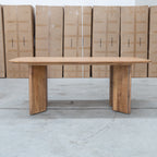 The Malbec 240cm Marri Timber Dining Table available to purchase from Warehouse Furniture Clearance at our next sale event.