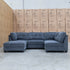 The Malta Modular Corner Lounge with Ottoman - Charcoal