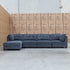 The Malta Modular Corner Lounge with Ottoman - Charcoal