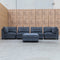 The Malta Modular Corner Lounge with Accent Ottoman - Charcoal available to purchase from Warehouse Furniture Clearance at our next sale event.