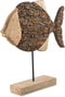 The Mango Wood Round Fish Statue - Natural/Brown - FM45 - Available In-Store Only available to purchase from Warehouse Furniture Clearance at our next sale event.