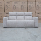 The Marina Bay Feather & Foam Dual Motor Electric Three Seat Lounge - Oatmeal available to purchase from Warehouse Furniture Clearance at our next sale event.