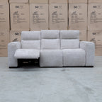 The Marina Bay Feather & Foam Dual Motor Electric Three Seat Lounge - Oatmeal available to purchase from Warehouse Furniture Clearance at our next sale event.