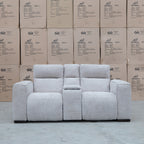 The Marina Bay Feather & Foam Dual Motor Electric Two Seater Theatre Lounge - Oatmeal - PRE ORDER Available After 12th November available to purchase from Warehouse Furniture Clearance at our next sale event.
