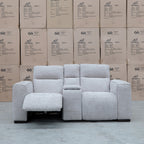 The Marina Bay Feather & Foam Dual Motor Electric Two Seater Theatre Lounge - Oatmeal - PRE ORDER Available After 12th November available to purchase from Warehouse Furniture Clearance at our next sale event.
