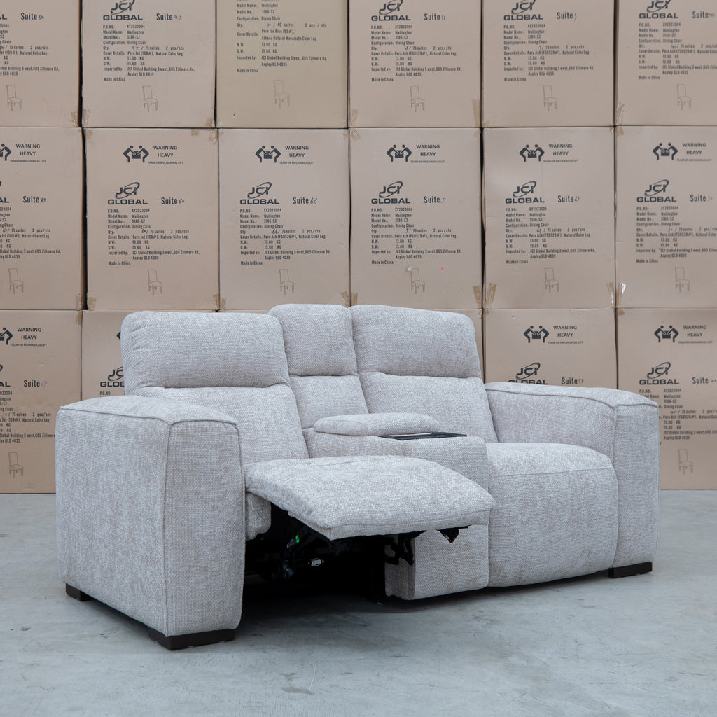 The Marina Bay Feather & Foam Dual Motor Electric Two Seater Theatre Lounge - Oatmeal - PRE ORDER Available After 12th November available to purchase from Warehouse Furniture Clearance at our next sale event.