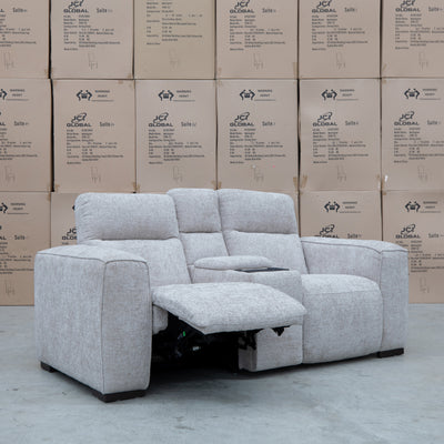 The Marina Bay Feather & Foam Dual Motor Electric Two Seater Theatre Lounge - Oatmeal available to purchase from Warehouse Furniture Clearance at our next sale event.