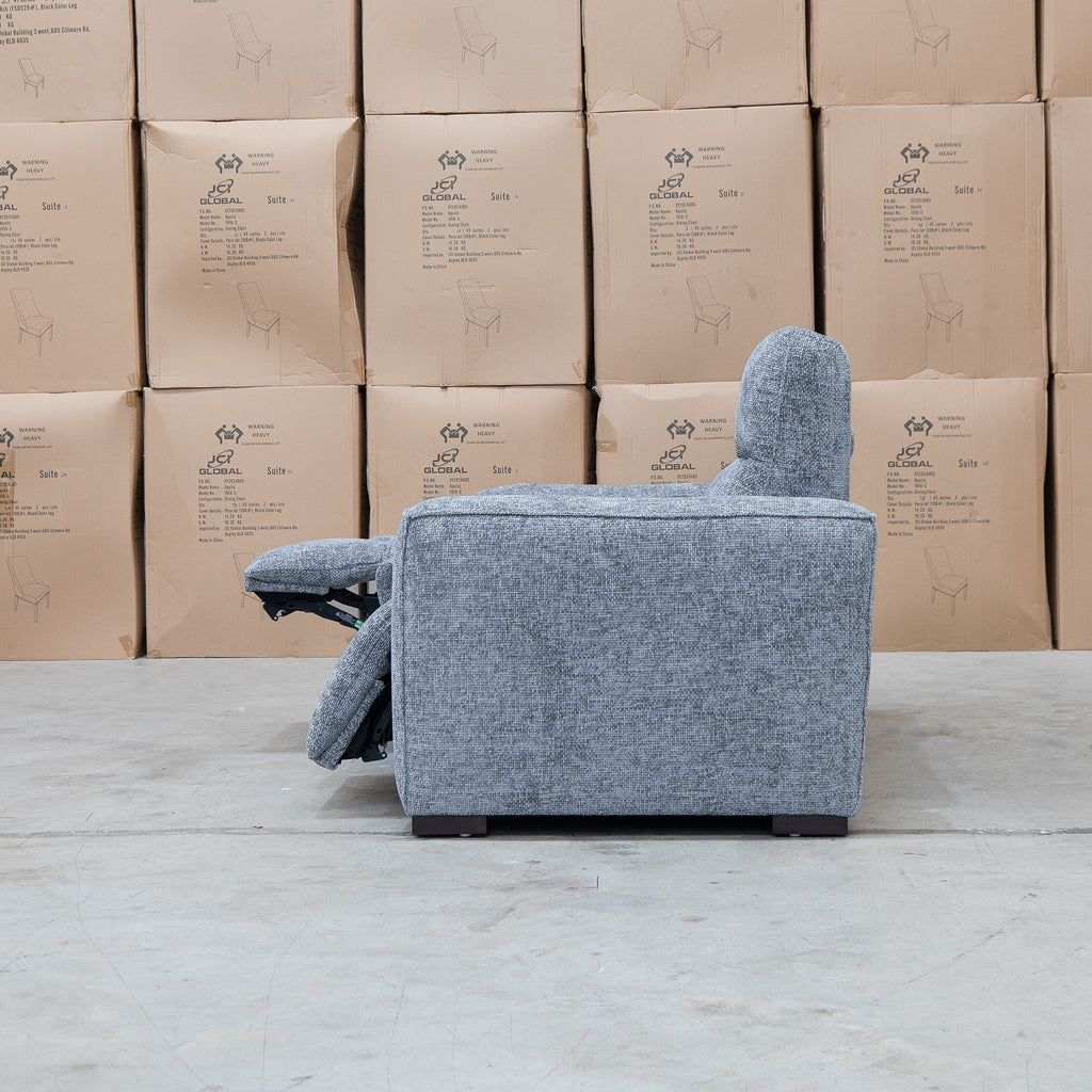 The Marina Bay Feather & Foam Dual Motor Electric Two Seater Theatre Lounge - Signature Grey - PRE ORDER Available After 12th November available to purchase from Warehouse Furniture Clearance at our next sale event.