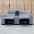 The Marina Bay Feather & Foam Dual Motor Electric Two Seater Theatre Lounge - Signature Grey