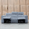 The Marina Bay Feather & Foam Dual Motor Electric Three Seater Lounge - Signature Grey available to purchase from Warehouse Furniture Clearance at our next sale event.