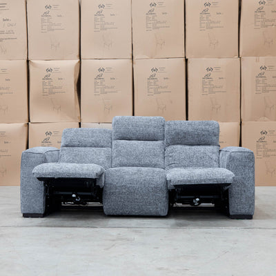 Marina Bay Feather & Foam Dual Motor Electric Three Seater Lounge - Signature Grey