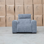 The Marina Bay Feather & Foam Dual Motor Electric Recliner - Signature Grey - PRE ORDER Available After 12th November available to purchase from Warehouse Furniture Clearance at our next sale event.