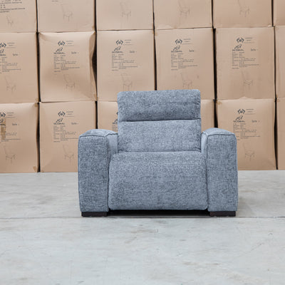 The Marina Bay Feather & Foam Dual Motor Electric Recliner - Signature Grey available to purchase from Warehouse Furniture Clearance at our next sale event.
