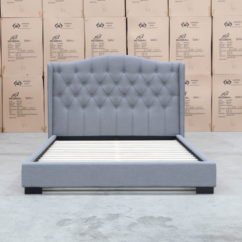 The Marion Queen Fabric Bed - Wheat available to purchase from Warehouse Furniture Clearance at our next sale event.