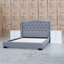 The Marion Queen Fabric Bed - Wheat available to purchase from Warehouse Furniture Clearance at our next sale event.