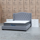 The Marion King Fabric Bed - Wheat available to purchase from Warehouse Furniture Clearance at our next sale event.