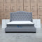 The Marion King Fabric Bed - Wheat available to purchase from Warehouse Furniture Clearance at our next sale event.