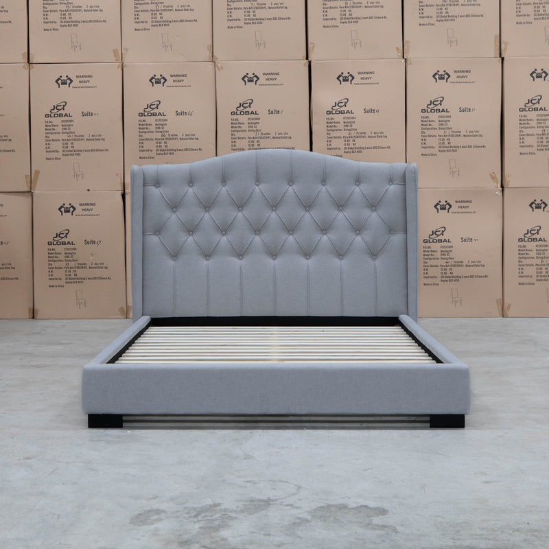 The Marion King Fabric Bed – Carbon available to purchase from Warehouse Furniture Clearance at our next sale event.