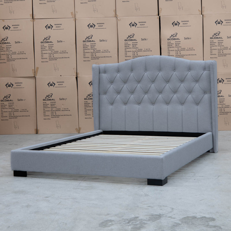 The Marion Queen Fabric Bed – Carbon available to purchase from Warehouse Furniture Clearance at our next sale event.