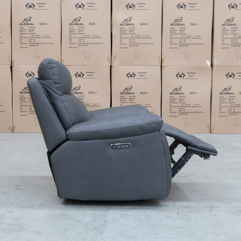 The Marsellie Triple Motor Electric Recliner - Charcoal available to purchase from Warehouse Furniture Clearance at our next sale event.