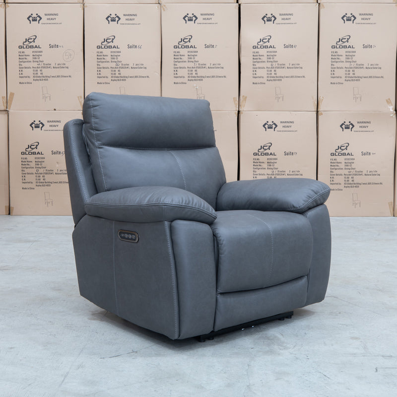 The Marsellie Triple Motor Electric Recliner - Charcoal available to purchase from Warehouse Furniture Clearance at our next sale event.