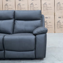 The Marsellie Three Seater Triple Motor Electric Recliner Lounge - Charcoal available to purchase from Warehouse Furniture Clearance at our next sale event.