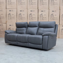 The Marsellie Three Seater Triple Motor Electric Recliner Lounge - Charcoal available to purchase from Warehouse Furniture Clearance at our next sale event.