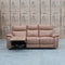 The Marsellie Three Seater Triple Motor Electric Recliner Lounge - Tan available to purchase from Warehouse Furniture Clearance at our next sale event.