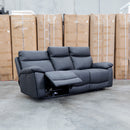 The Marsellie Three Seater Triple Motor Electric Recliner Lounge - Coal available to purchase from Warehouse Furniture Clearance at our next sale event.