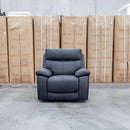 The Marsellie Triple Motor Electric Recliner - Coal available to purchase from Warehouse Furniture Clearance at our next sale event.