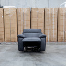 The Marsellie Triple Motor Electric Recliner - Coal available to purchase from Warehouse Furniture Clearance at our next sale event.