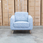 The Mary Single Armchair - Delft available to purchase from Warehouse Furniture Clearance at our next sale event.