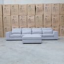The Mayfield Deep Seat Modular Corner Lounge - Silver available to purchase from Warehouse Furniture Clearance at our next sale event.