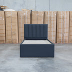 The Medford King Single Fabric Trundle Bed - Charcoal (Reversible Trundle) available to purchase from Warehouse Furniture Clearance at our next sale event.