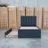 The Medford King Single Fabric Trundle Bed - Charcoal (Reversible Trundle)