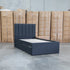 The Medford King Single Fabric Trundle Bed - Charcoal (Reversible Trundle)