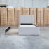 The Medford King Single Fabric Trundle Bed - Oat White (Reversible Trundle)
