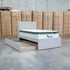 The Medford King Single Fabric Trundle Bed - Oat White (Reversible Trundle)