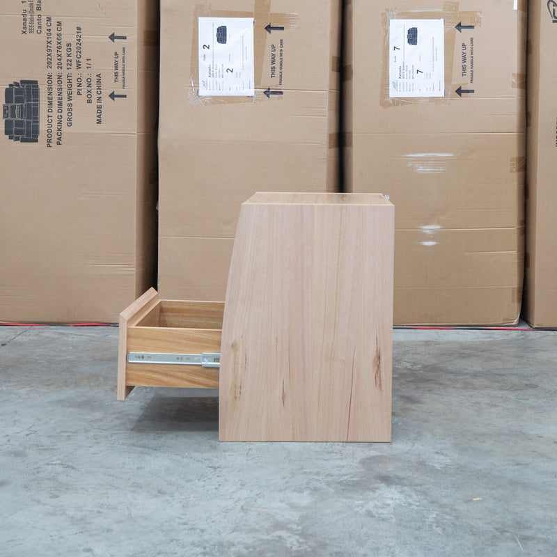 The Melba Curved Messmate Two Drawer Bedside