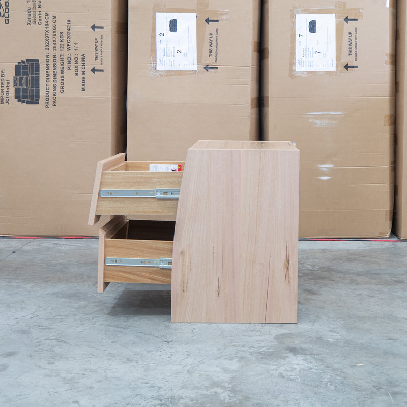 The Melba Curved Messmate Two Drawer Bedside