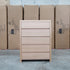 The Melba Curved Australian Messmate Five Drawer Tallboy