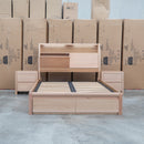 Melba Messmate King Gaslift Bed with Reading Lights - Warehouse Furniture Clearance