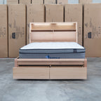 The Melba Messmate King Gaslift Bed with Reading Lights available to purchase from Warehouse Furniture Clearance at our next sale event.