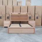 The Melba Messmate King Gaslift Bed with Reading Lights available to purchase from Warehouse Furniture Clearance at our next sale event.