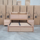 Melba Messmate Queen Gaslift Bed with Reading Lights - Warehouse Furniture Clearance