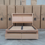 The Melba Messmate King Gaslift Bed with Reading Lights available to purchase from Warehouse Furniture Clearance at our next sale event.