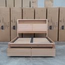 Melba Messmate King Gaslift Bed with Reading Lights - Warehouse Furniture Clearance