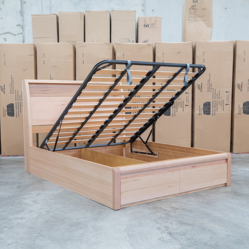 The Melba Messmate Queen Gaslift Bed with Reading Lights