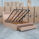 Melba Messmate Queen Gaslift Bed with Reading Lights - Warehouse Furniture Clearance