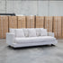 The Melbourne Deep Seat Feather & Foam Three Seat Sofa - Biscuit